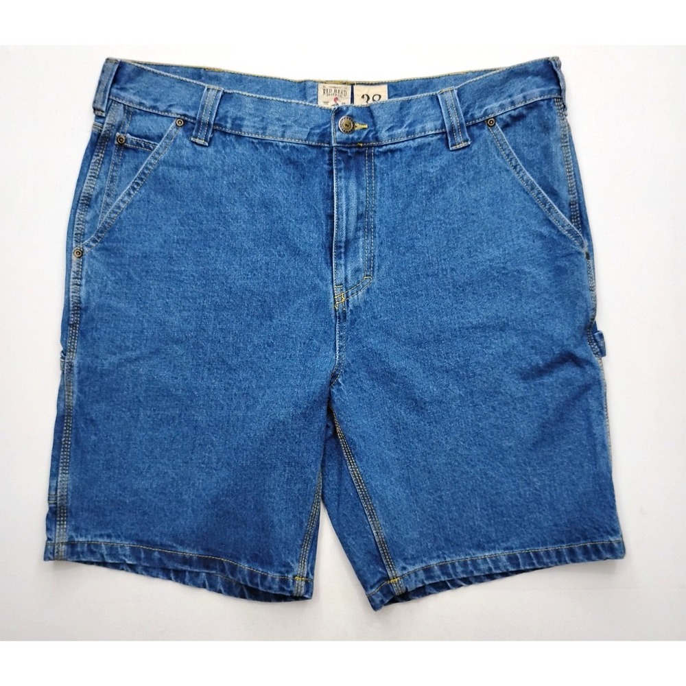 Redhead Jean Cargo Shorts 38 Dark Blue Denim Red Head Men's 10in
